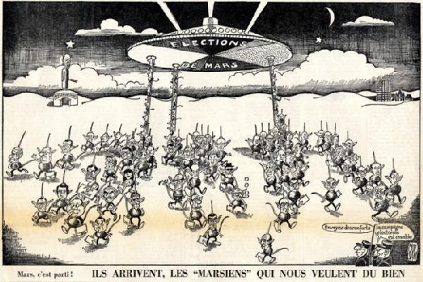 exposition planète Mars martiens humour